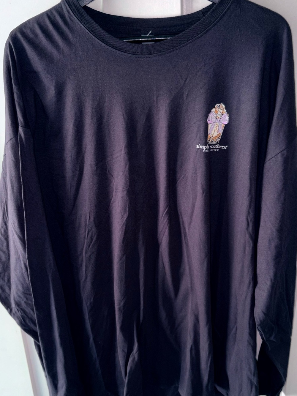 Simply Southern Coffee Makes Me Nicer Tee Women’s Large Black T-shirt New XXL 2X - Picture 8 of 9